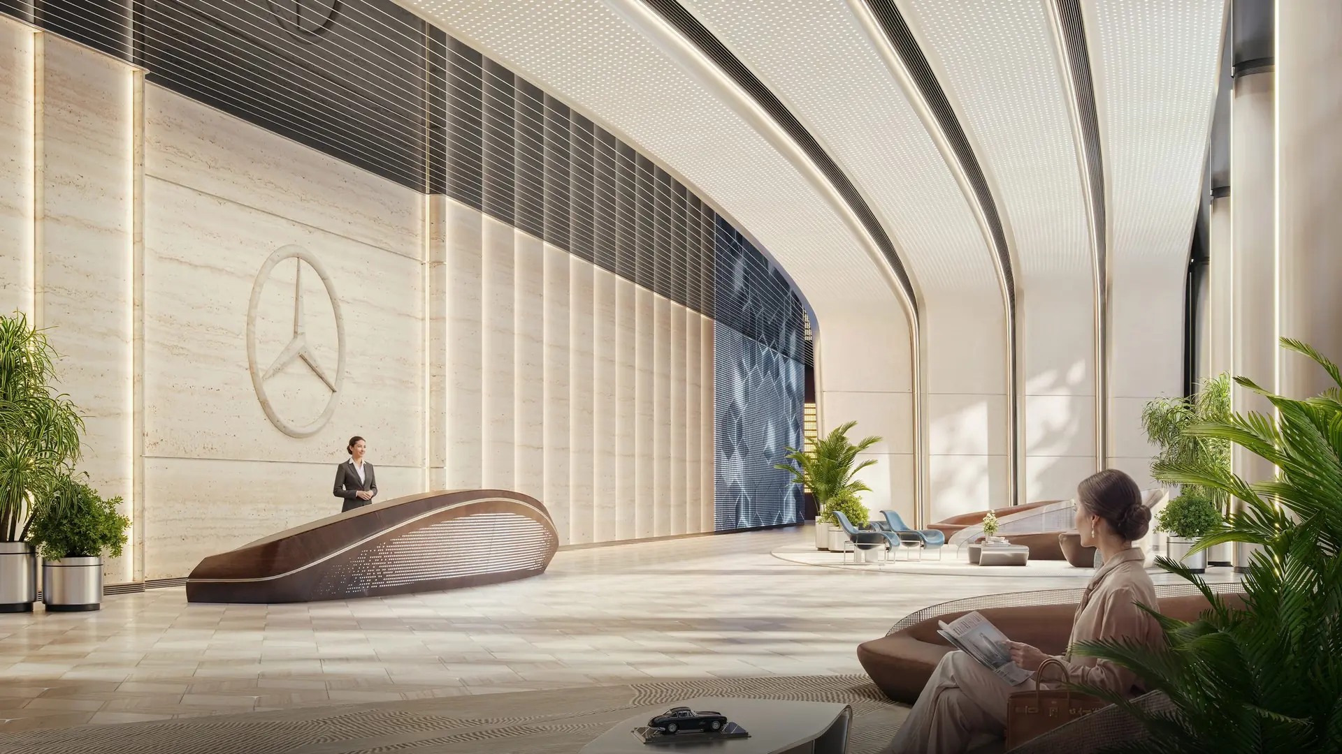 Mercedes-Benz Places by Binghatti - ground floor retail and lobby - Ground Floor Shops