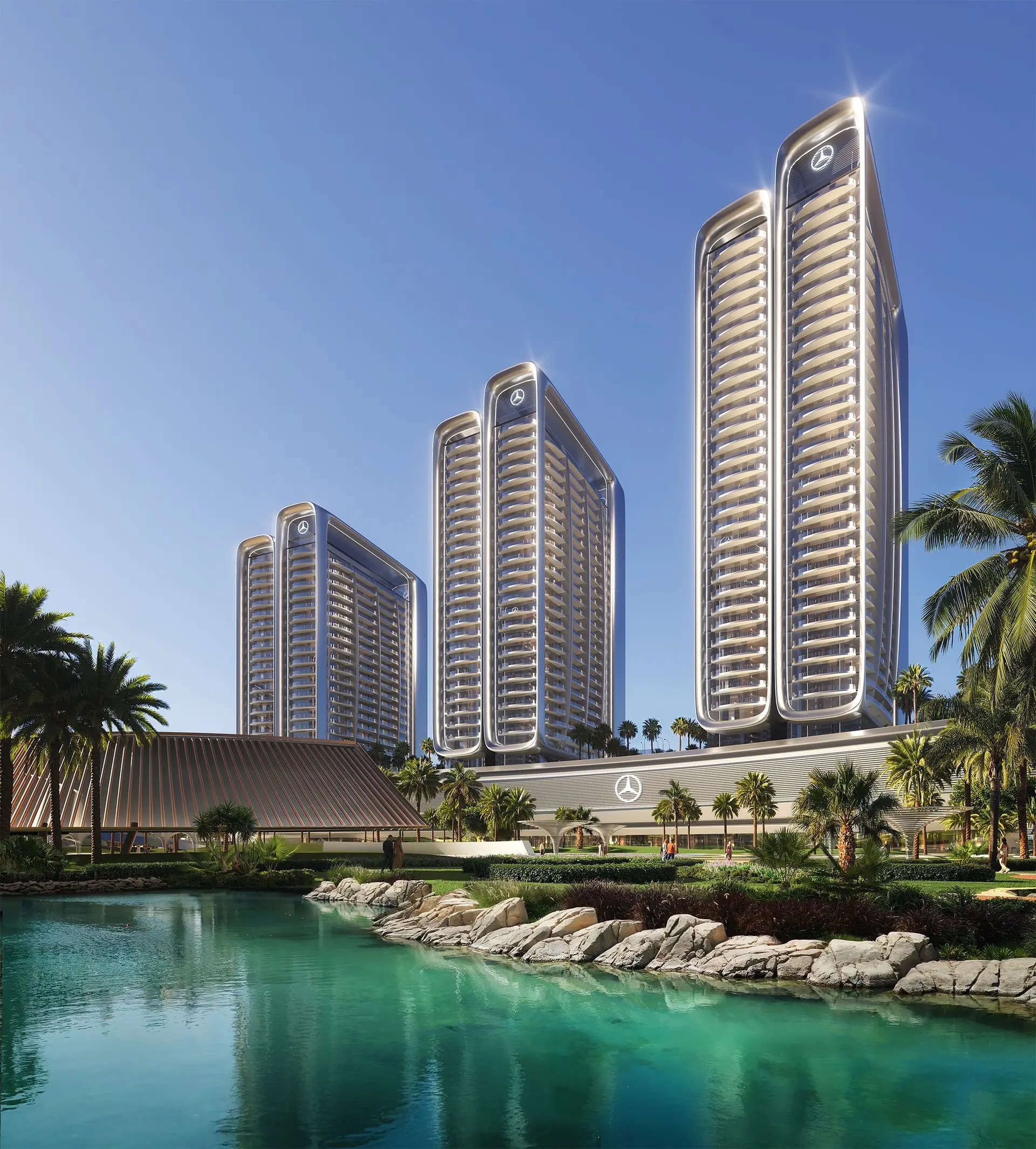 Mercedes-Benz Places by Binghatti - master community view 07 with central park