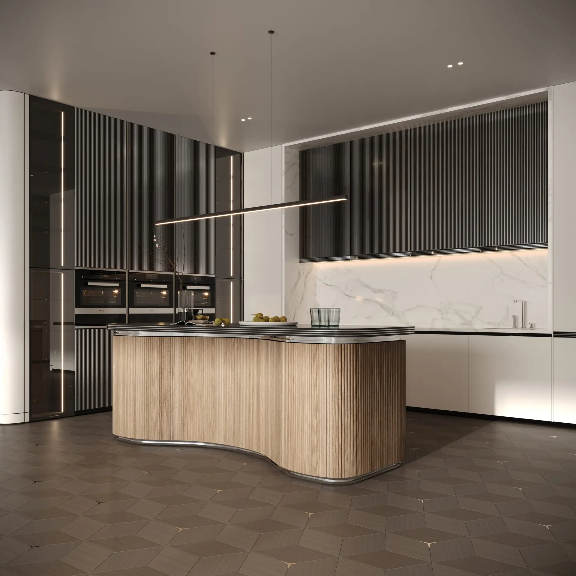 Mercedes-Benz Places by Binghatti - four bedroom kitchen - 4 Bedroom