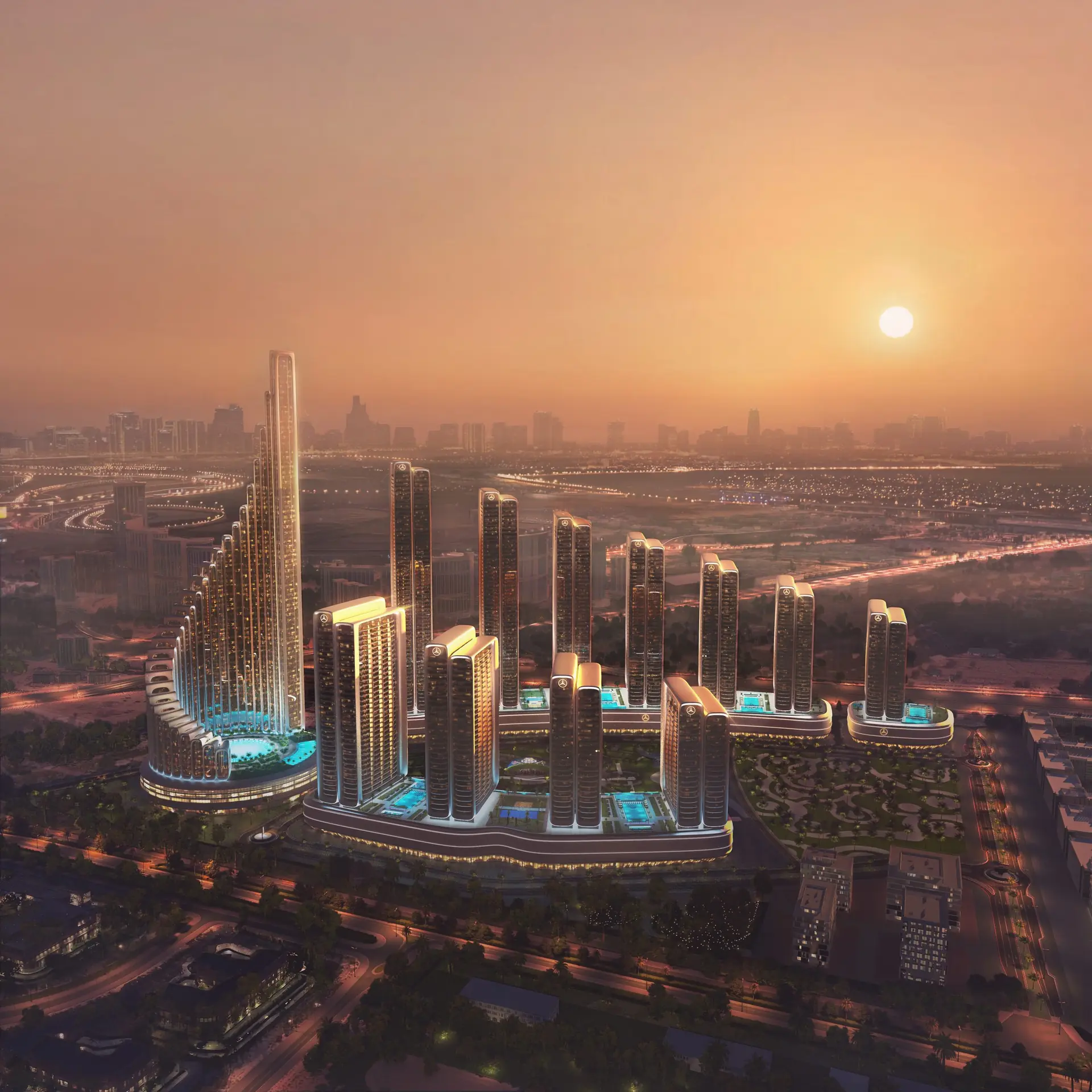 Mercedes-Benz Places by Binghatti - podium and arrival level render